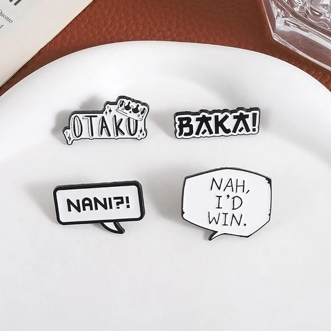 Καρφίτσα Σμάλτου Anime Nah I'd Win Baka Otaku Καρφίτσα από Κράμα Ψευδαργύρου Σήμα Κινουμένων Σχεδίων για Σακίδιο Ρούχα