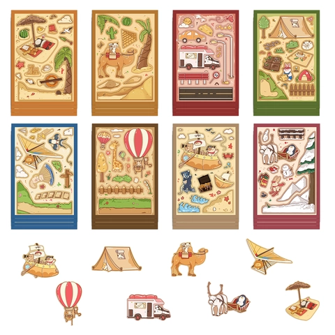 Originale Cartoon Tier Reise Aufkleber PVC Wasserdicht DIY Scrapbooking Tagebuch Handyhülle Dekoration Aufkleber Für Kinder