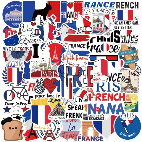 Adesivi Graffiti Città Francese Parigi Torre Eiffel Landmark Impermeabile Vinile Decalcomanie Per Laptop Valigia Chitarra