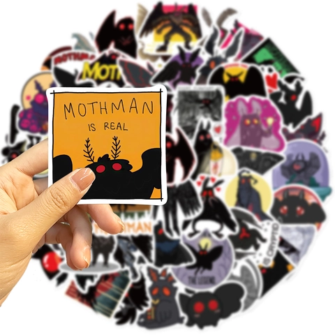 Mothman Cartoon Kryptid Graffiti Aufkleber Wasserdichte Vinyl Decals Für Laptop Gepäck Gitarre DIY Mystery Kreatur Dekoration
