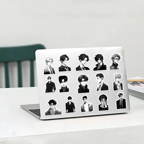 Adesivi Graffiti Avatar Maschile Anime Bianco E Nero Impermeabile Vinile Decalcomanie Per Laptop Valigia Chitarra DIY