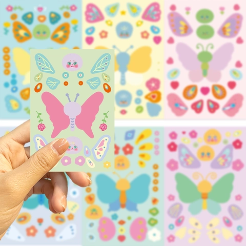 DIY Butterfly Scrapbook Stickers Waterproof PVC Decal For Phone Case Journal Planner Decoration Cartoon Collage Art Material Stationery