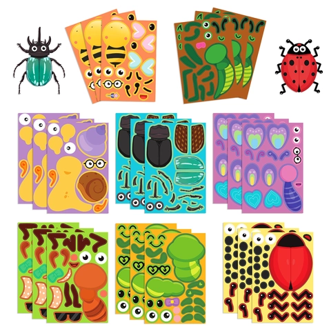 Cartoon Insect Animal DIY Stickers Waterproof PVC Decorative Decals For Scrapbooking Phone Case Notebook Journal Kids Craft