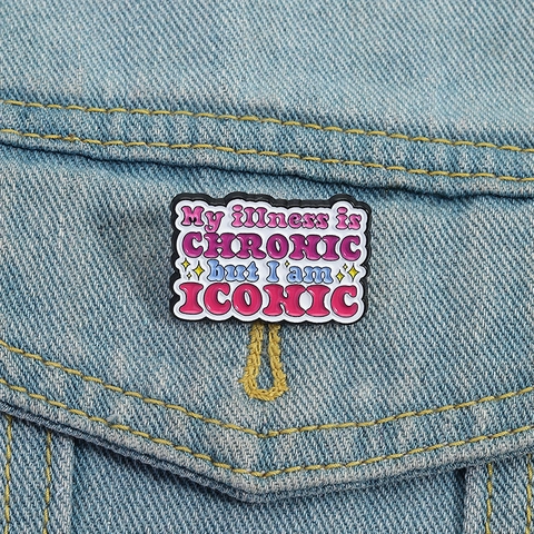 Iconic Chronic Lettering Enamel Pin Alloy Star Decorative Badge For Backpack Clothes Accessory Unisex Jewelry Gift