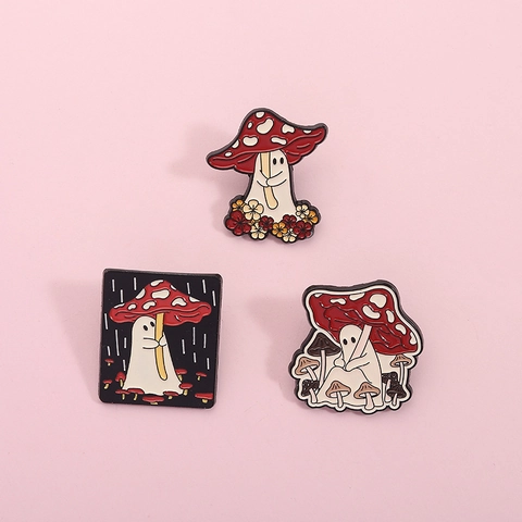 Lindo Broche de Esmalte de Seta Fantasma Creativa Aleación de Zinc Insignia Para Ropa Mochila Decoración Halloween Joyería Regalo