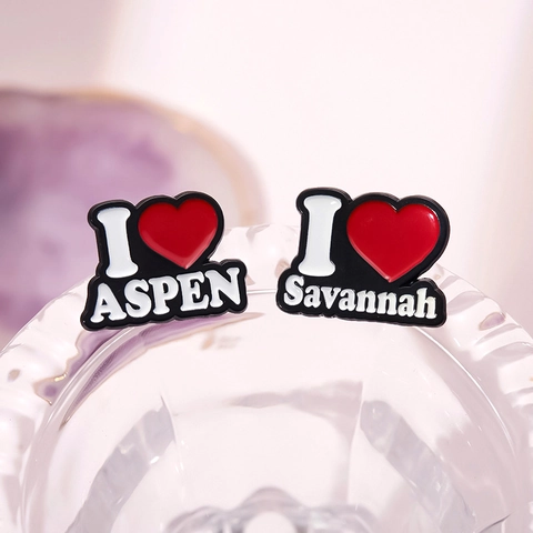 Spille Creative in Smalto a Cuore I Love Aspen Savannah Distintivo in Metallo Gioielli Souvenir Regalo per Zaino Vestiti