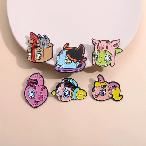 Cartoon Anime Enamel Pin Zinc Alloy Pop Art Brooch Badge For Backpack Clothing Lapel Accessories Men Women Jewelry
