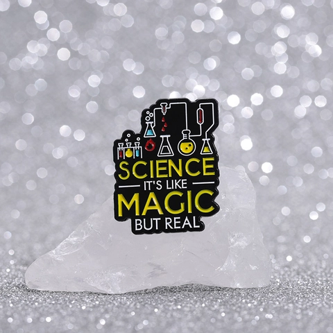 Pin de Esmalte Temático de Ciencia ADN ARN Microscopio Frasco Broche Divertido Cita Científica Insignia Para Estudiantes Profesores Regalo