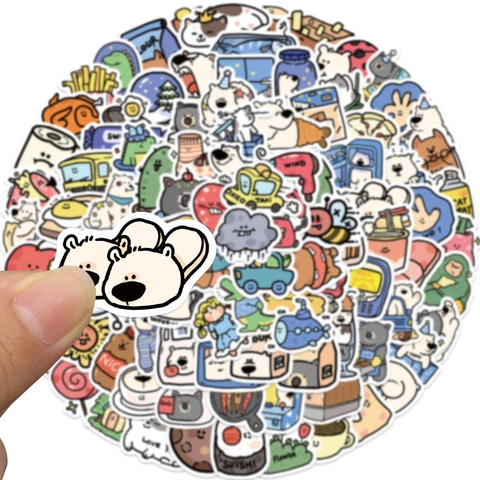 Simpatici Adesivi Graffiti Animali Cartone Animato Impermeabile PVC Per Valigia Laptop Telefono Scrapbooking Decorazione DIY