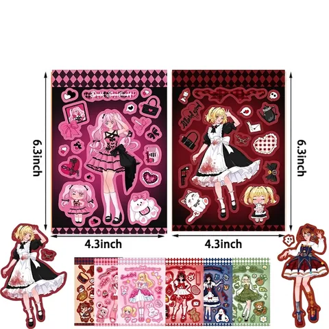 Simpatici Adesivi Anime Girl Mocha Guka Impermeabili In PVC Per Diario Custodia Telefono Fai Da Te Cancelleria Uso Quotidiano