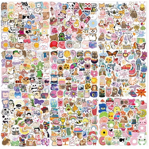 Dessin Animé Kawaii Autocollants Imperméable PVC Décalcomanies Pour Ordinateur Guitare Valise DIY Décoration Autocollants Pour Enfants Adultes