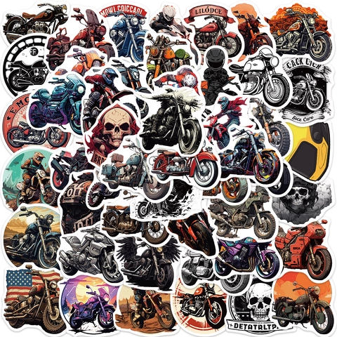 Pegatinas de Grafiti de Motocicleta de PVC Impermeables Calcomanías Decorativas Geniales Vintage Para Casco Laptop Equipaje