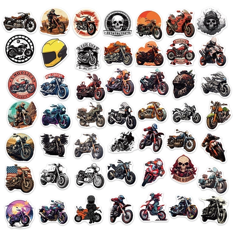 Pegatinas de Grafiti de Motocicleta de PVC Impermeables Calcomanías Decorativas Geniales Vintage Para Casco Laptop Equipaje