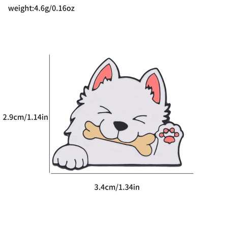 Cute Cartoon Dog Enamel Pin Set Alloy Puppy Animal Brooch Badge For Backpack Clothes Bag Decoration Gift For Pet Lovers