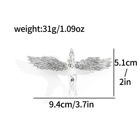 Spille da Balia Vintage Argento Antico Pegasus Aquila Creatura Mitologica Alata Distintivo in Lega per Decorazione Vestiti Borse