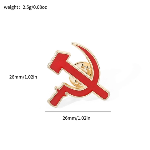 Spilla in Lega CCCP Unione Sovietica Vintage Martello Falce Stella Rossa Razzo Distintivo Smalto Metallo Decorazione Gioielli Regalo