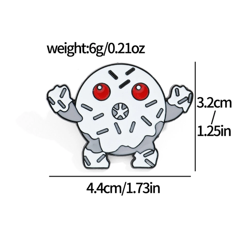 Cartoon Nachtisch Monster Emaille Brosche Spaß Donut Kuchen Eis Pin Abzeichen Für Kleidung Rucksack Zubehör Unisex Schmuck