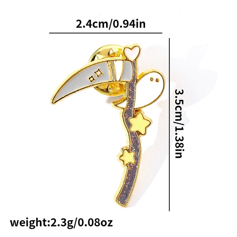 Juego de Pines de Esmalte de Halloween Aleación Guadaña Fantasma Linda Nutria Estrella Pin de Solapa Insignia Para Decoración de Mochila Ropa Regalo Joyería Unisex