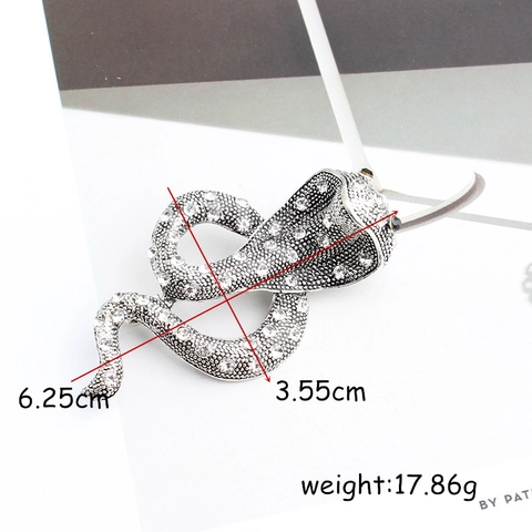 Broche Serpent Cobra en Alliage de Strass Vintage pour Femmes Hommes Bijoux Animaux Accessoires de Fête Banquet Décor de Costume
