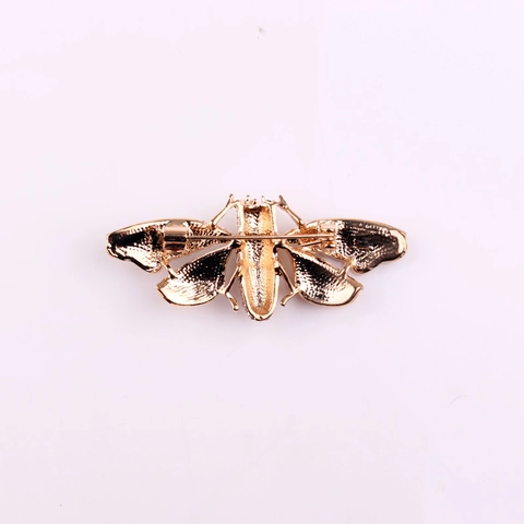Vintage Zinc Alloy Enamel Cicada Brooch With Rhinestone Inlaid Insect Shape Pin For Women Men Wedding Banquet Decorative Jewelry
