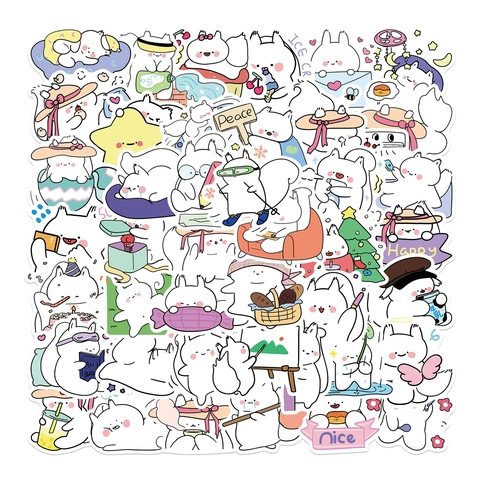 Dessin Animé Mignon Écureuil Bébé Autocollants Imperméable PVC Décalcomanies Pour Ordinateur Portable Bagages Guitare Skateboard Scrapbooking Papeterie Décoration Cadeau