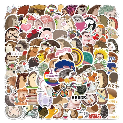 Adesivi Graffiti Riccio Cartone Animato Impermeabile PVC Opaco Decalcomanie Per Valigia Laptop Notebook Telefono Skateboard DIY Adesivi Decorativi Per Bambini Ragazzi