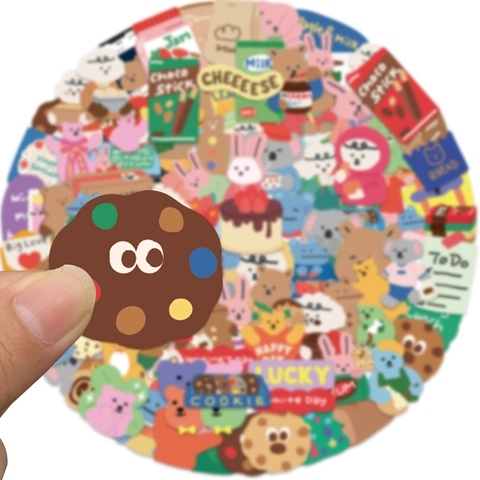 Schattige Cartoon Beer Dier Stickers Waterdicht PVC Decals Voor Laptop Koffer Journal Scrapbooking Briefpapier Decoratie