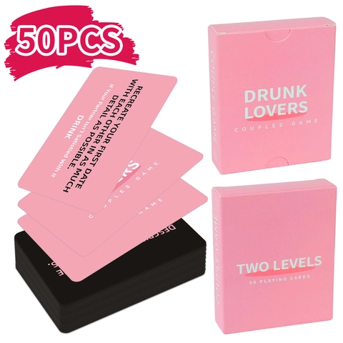 Paper Drunk Lovers Couple Game Interactive Question Cards For Dating Romantic Party Game Night Adult Fun Tabletop Cards