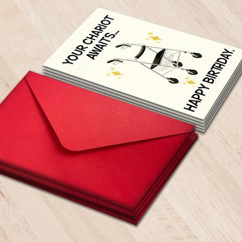 Ensemble de Cartes de Vœux Anniversaire Humoristiques Avec Enveloppe Rouge Illustration Vieillissement Drôle Papier Couché