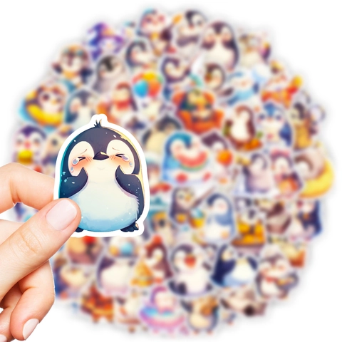 Cartoon Penguin Stickers Cute Animal Vinyl Waterproof Decals For Laptop Scrapbooking Journal DIY Decoration Gift