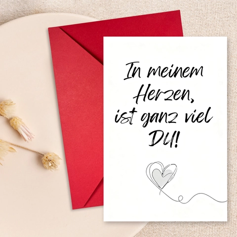 Deutsche Englische Romantische Grußkarte Umschlag Set Herzmuster Karton Valentinstag Hochzeit Geschenk Für Liebhaber Freunde