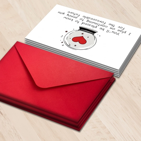 Humoristische Grappige Wenskaart Met Rode Envelop Voor Geliefden Vrienden Verjaardag Bruiloft Valentijnsdag Cadeau Karton