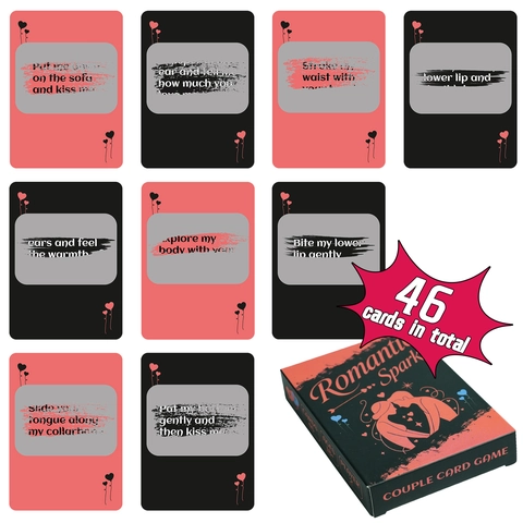 Romantic Sparks Couple Interactive Card Game Scratch Off Romantic Gift For Date Night Anniversary Adult Social Party Game Cards