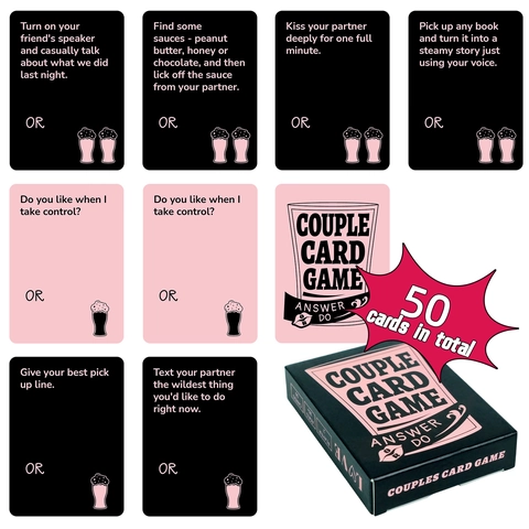 Couple Card Game For Adults Romantic Interaction Truth Or Dare Activity Cards Date Night Entertainment Cardboard Games Anniversary Gift