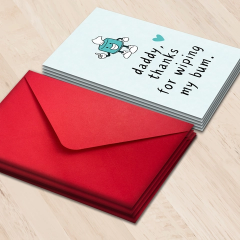 Carte de Voeux Drôle pour la Fête des Pères Avec Enveloppe Boîte à Mouchoirs Humoristique Carte Anniversaire Papa
