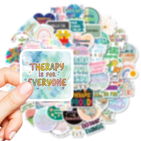 Mental Health Matters Stickers Waterproof PVC Inspirational Quotes Motivational Graffiti Decals For Laptop Water Bottle Suitcase