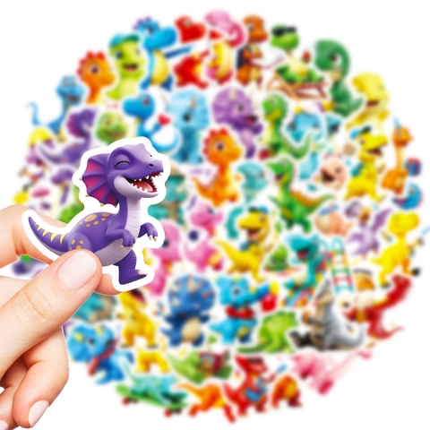 Cute 3D Cartoon Dinosaur Graffiti Stickers For Kids Water Bottle Laptop Scrapbook Journal Decor Waterproof PVC DIY Decal