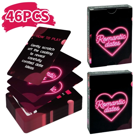 Romantic Dates Scratch Off Cards For Couples Date Ideas Game For Anniversary Valentine Day Gift Adult Interaction Game