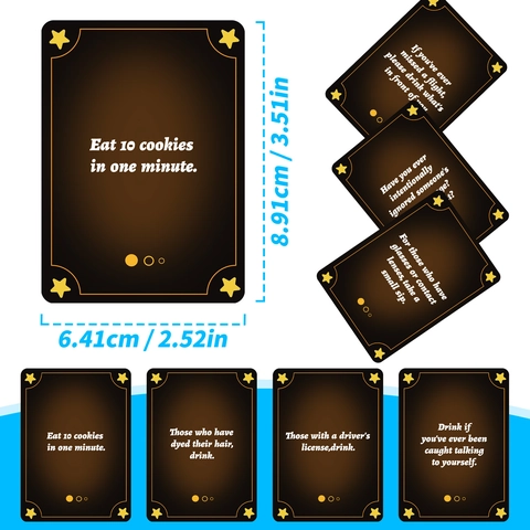 50 Carte Tipsy Dare Gioco Alcolico Carte Sfida Compito Per Festa Bar Amici Incontro Adulti Divertimento Sociale Gioco Di Carte