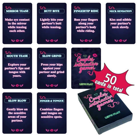 Neon Style Couples Interactive Game Cards For Date Night Romantic Seductive Intimacy Paper Cards Adult Entertainment Card Game