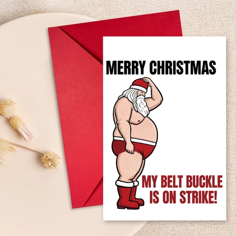 Humorous Santa Claus Christmas Greeting Cards Set With Red Envelopes Funny Holiday Message Card For Friends Family Xmas Gift
