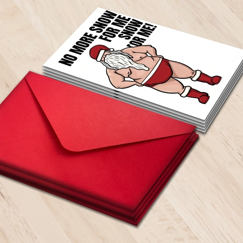 Humorous Santa Claus Christmas Greeting Cards And Red Envelopes Funny Holiday Message Cards For Friends Family Festive Blessing Gifts