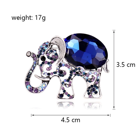 Spilla a Forma di Elefante in Lega Vintage con Strass per Uomo e Donna Spilla per Animali alla Moda Regalo di Gioielli per Banchetto Quotidiano