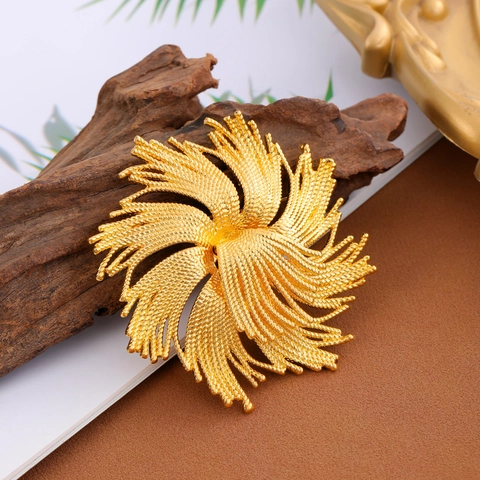 Vintage Gold Feuerwerk Ähre Brosche Für Damen Elegante Spirale Sternenregen Metall Anstecknadel Bankett Hochzeit Party Schmuck