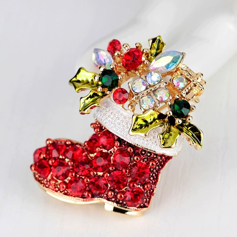 Weihnachts Broschen Legierung Strass Emaille Rentier Schneemann Baum Glocke Papagei Anstecknadeln Schmuck Geschenk Lehrer