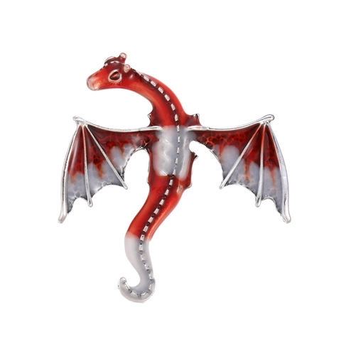 Broche de Dragón Wyvern Occidental Gótico Esmalte Strass Aleación Pin de Solapa para Hombre Accesorio de Traje Joyería