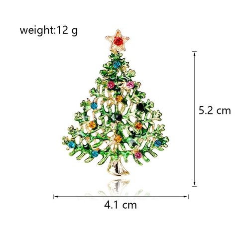 Spilla Albero Di Natale Per Donna Uomo Strass Smalto Stella Pin Gioielli Di Moda Natale Decorazione Vestiti Accessori