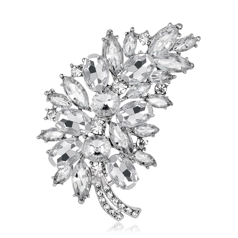Elegante Brosche Aus Legierung Mit Bunten Strasssteinen Blumenmuster Für Formelle Anlässe Und Partys Stilvoller Damenschmuck