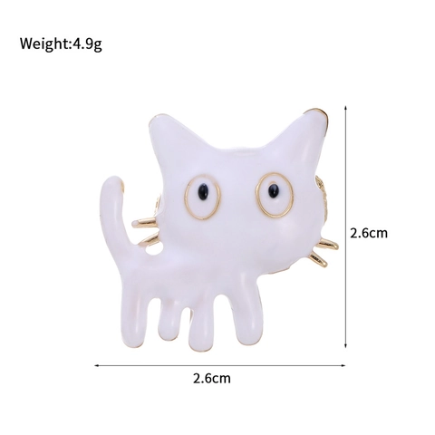 Süße Cartoon Katze Emaille Brosche Zinklegierung Tier Reversnadel Für Damen Bekleidung Zubehör Exquisite Mode Kätzchen Schmuck