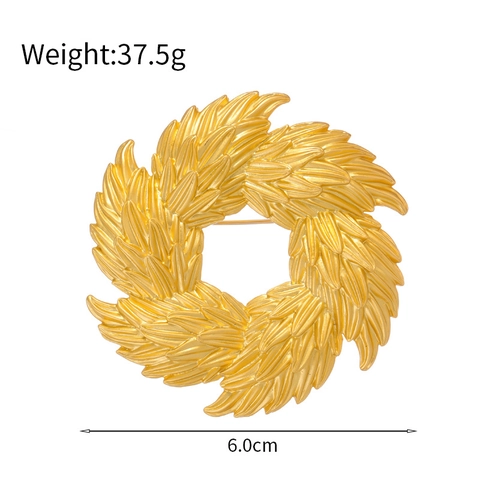 Vintage Oro Ramoscello d'Ulivo Ghirlanda Spilla per Donna Lega di Zinco Retro Botanico Floreale Spilla Decorativa Gioielli di Moda Accessorio